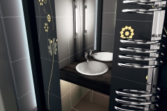 3D render modern interior of toilet