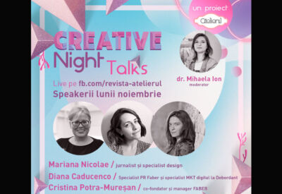 Design şi comunitate creativă la Creative Night Talks din noiembrie