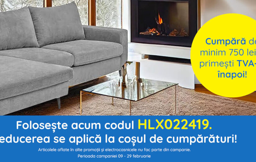 În februarie, Homelux îți dă TVA-ul înapoi