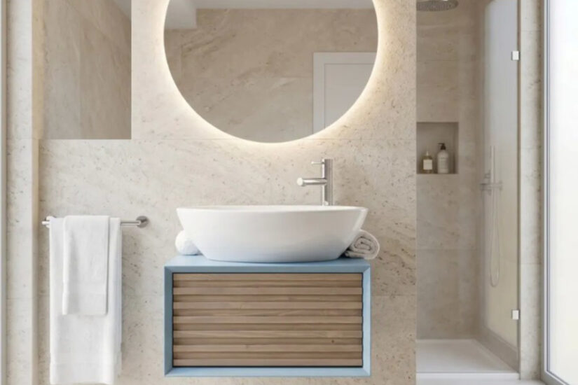 Szel Mob: mobilier cu lamele în baie